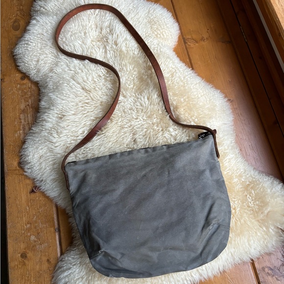 Waxed Canvas and Leather Crossbody - Picture 3 of 9